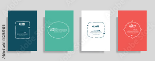 Colorful quote templates in modern design ideal for presentations, social media, marketing, and business communications to elevate your brand's message