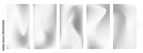 Moody metal phone wallpaper. Deep silver mirror gradient with glossy steel accents. Vector illustration.