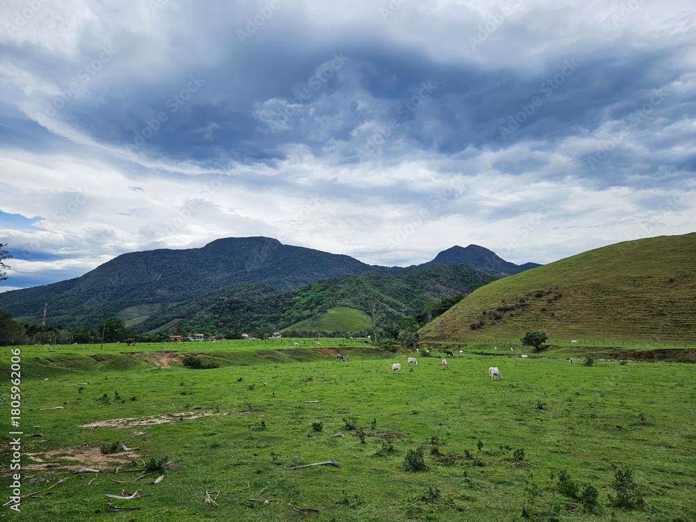 Obraz premium mountain landscape with clouds
