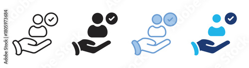 Presence icon set multiple style collection