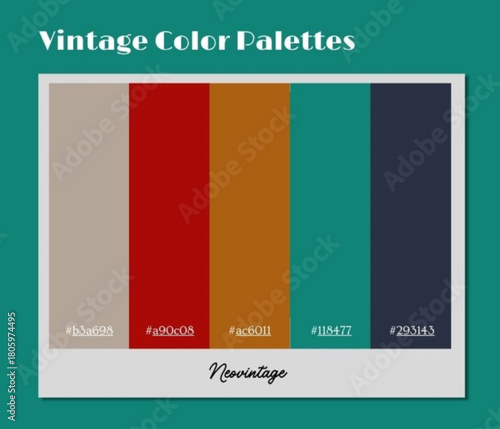 This versatile vintage color palette strengthens handmade aesthetic projects with subtle evocative tones.