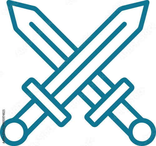  two crossed swords, icon