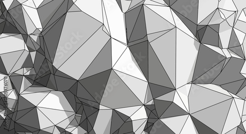 Abstract Low Poly Geometric Background with Triangles.