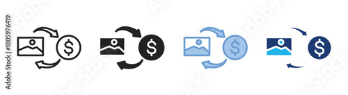 Graphics icon set multiple style collection