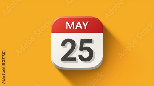 May twenty fifth calendar page reminder date appointment