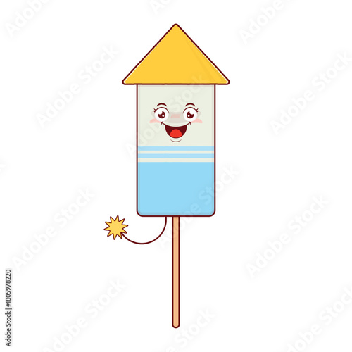 firework playful face cartoon cute