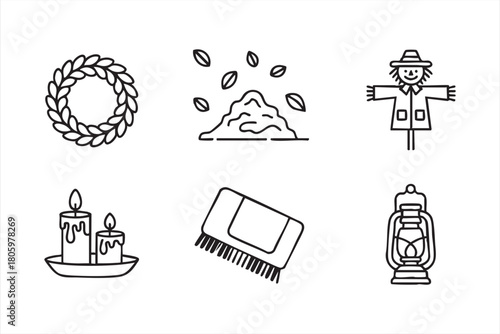 Rustic fall graphics pack perfect for seasonal marketing and cozy lifestyle themes