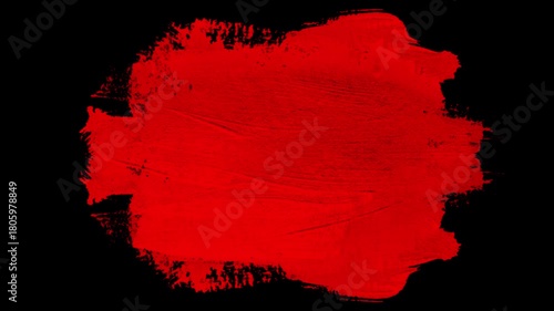 Wallpaper Mural Abstract Red Grunge Paint Brush Stroke Animation.Animated red acrylic paint brush stroke texture on black background. Rough grunge ink blot effect for horror, halloween, or artistic motion graphics. Torontodigital.ca