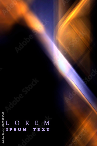 ABSTRACT BLURRED BACKGROUND. The light spills onto the black background, creating an interesting abstract design—a pattern of lines and halftones that evokes various associations in your imagination.