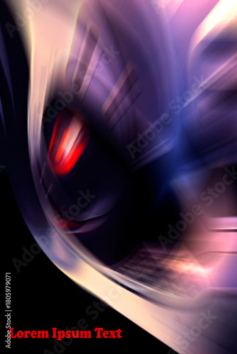 ABSTRACT BLURRED BACKGROUND. The light spills onto the black background, creating an interesting abstract design—a pattern of lines and halftones that evokes various associations in your imagination.