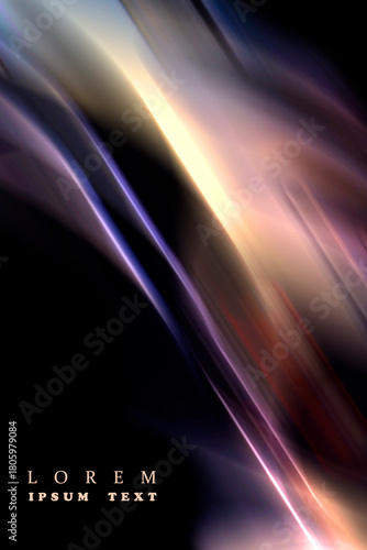 ABSTRACT BLURRED BACKGROUND. The light spills onto the black background, creating an interesting abstract design—a pattern of lines and halftones that evokes various associations in your imagination.