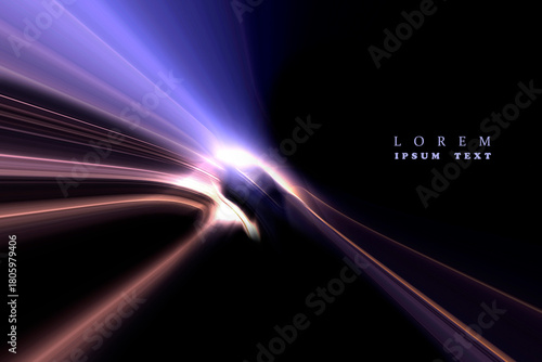 colored stream of light	