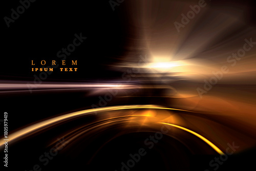 ABSTRACT BLURRED BACKGROUND. The light spills onto the black background, creating an interesting abstract design—a pattern of lines and halftones that evokes various associations in your imagination.