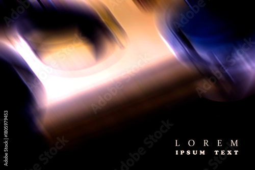 ABSTRACT BLURRED BACKGROUND. The light spills onto the black background, creating an interesting abstract design—a pattern of lines and halftones that evokes various associations in your imagination.