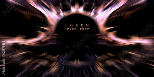 ABSTRACT BLURRED BACKGROUND. The light spills onto the black background, creating an interesting abstract design—a pattern of lines and halftones that evokes various associations in your imagination.