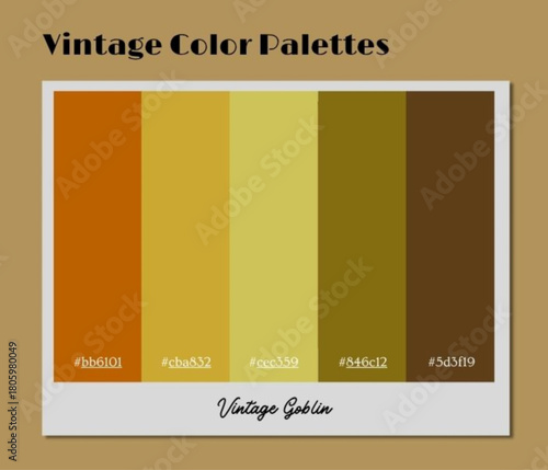 A classic-meets-modern vintage color palette supporting stylish aesthetics across crafted visual deliverables.