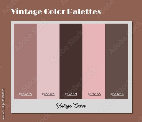 A tailored vintage color palette curated to enhance typography-driven layouts with understated depth.