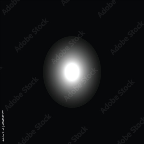 A single egg on a black background is a solitary sphere in the dark sky, like an unlit moon or a distant planet in the vast galaxy