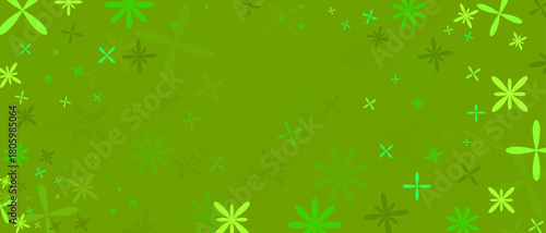 Abstract background pattern with leaves. . Green background.
