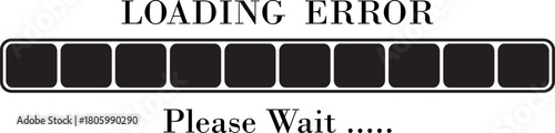 Loading Bar Please Wait Progress Icon. Graphic Design Elements for Web, App, or Download Process with Please Wait Text. Percentage loading bar infographic icon. Load,Download indicator sign.