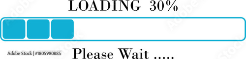 Loading Bar Please Wait Progress Icon. Graphic Design Elements for Web, App, or Download Process with Please Wait Text. Percentage loading bar infographic icon. Load,Download indicator sign.