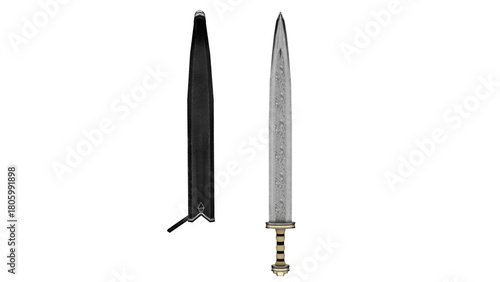 3d rendering sword of gladius
