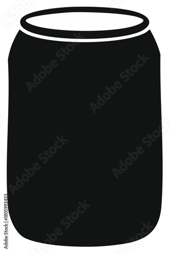 Black soda can graphic illustration