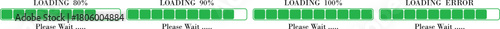 Loading Bar Please Wait Progress Icon set. Graphic Design Elements for Web, App, or Download Process with Please Wait Text. Percentage loading bar infographic icon. Load,Download indicator sign.