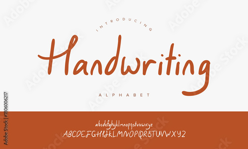 Casual friendly handwritten alphabet font with smooth strokes, ideal for notes, quotes, branding, and creative projects