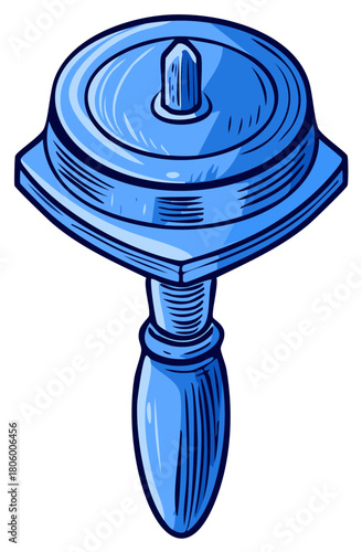 Handheld Rotary Cutter Tool in Blue Tones for Cutting Cloth or Textile in Arts and Crafts Supplies