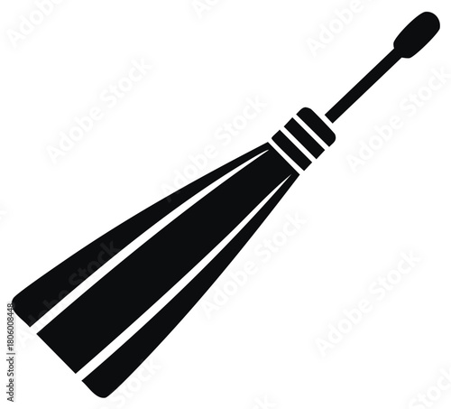 Black icon of a cleaning swab for hygiene in the health sector or personal care