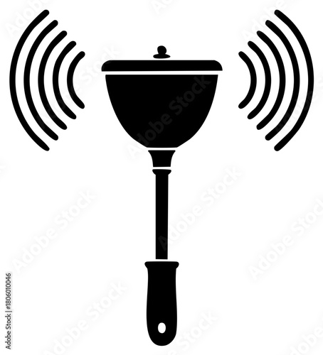 Restaurant table bell vector illustration for service call icon design