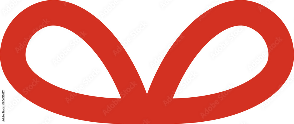 Fototapeta premium gift red ribbon vector illustration