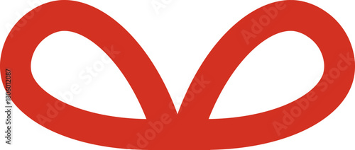 gift red ribbon vector illustration