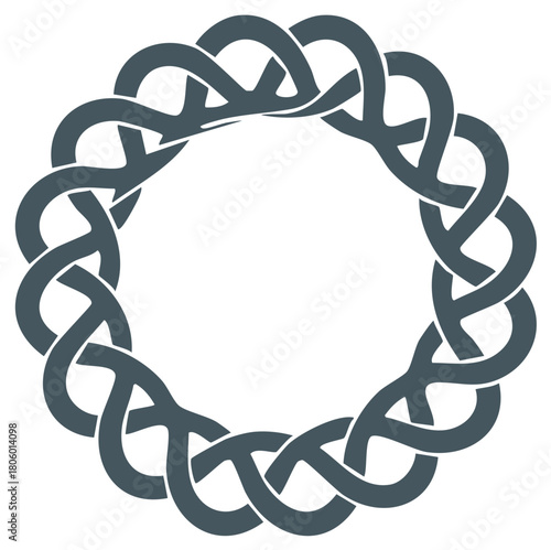 Intricate circular Celtic knotwork an ancient traditional symbol of eternity