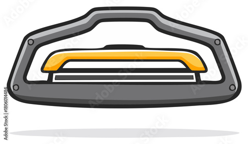 Cartoon hand saw or hacksaw tool vector illustration for hardware and construction concepts