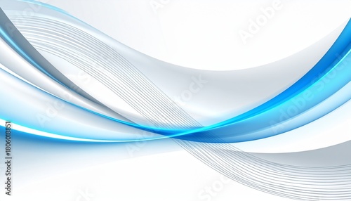 Abstract blue and gray wave background with flowing lines, modern design for technology, business, or medical concepts