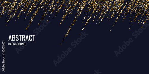 Abstract background with gold glitter. Vector illustration. Can be used for advertising, presentation