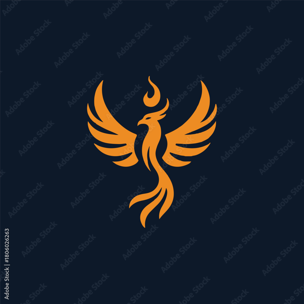Fototapeta premium Phoenix Burning Logo