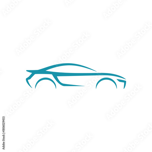 Sleek Luxury Sports Car Emblem