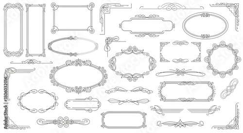 Elegant Collection of Decorative Frames and Borders for Design Elements