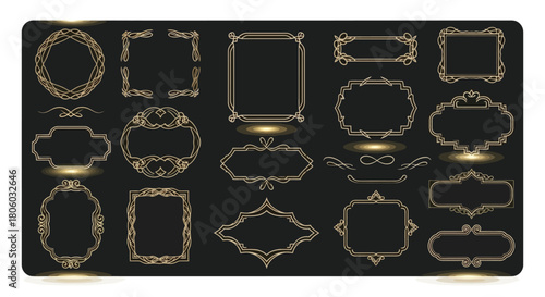 Elegant Ornamental Frames Set A Collection of Decorative Borders and Flourishes for Design