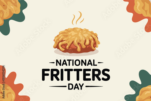 National Fritters Day Celebration with Fried Fritter Design