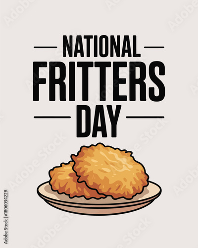 National Fritters Day Celebration with Fried Fritter Design