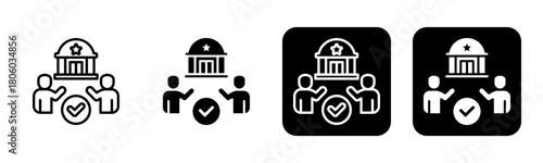 Accountability Icon Line and Black Fill Style Collection