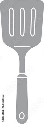 Flat turner spatula with hole handle