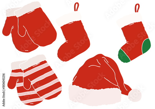 クリスマス道具②5種　版画