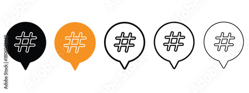 Hashtag icon vector isolated on white background. hashtag vector icon