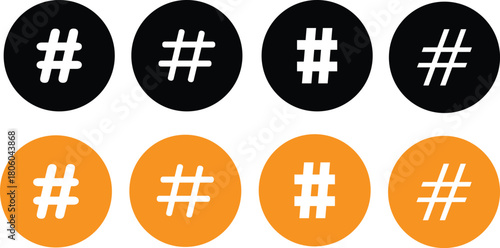 Hashtag icon for app and web design. Simple element illustration