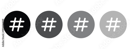 Hashtag icon for app and web design. Simple element illustration